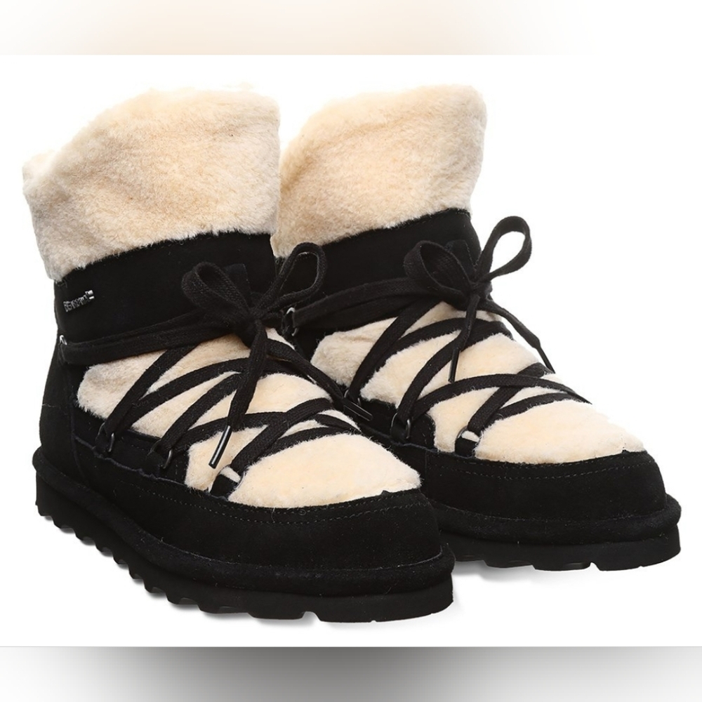 BearPaw Women's Anastacia Shearling Suede Boots Black
